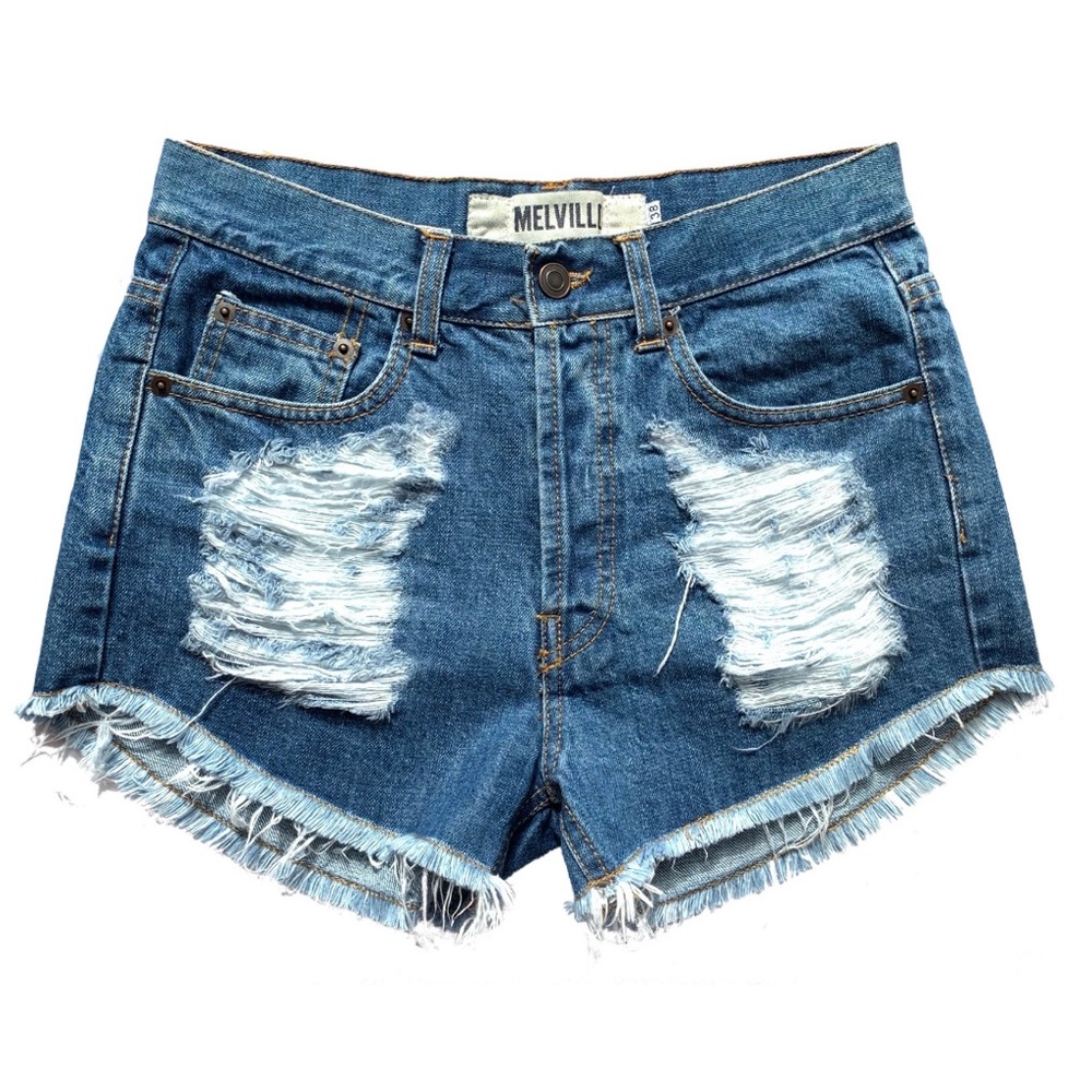 Brandy Melville Distressed Denim Cutoff Shorts 38